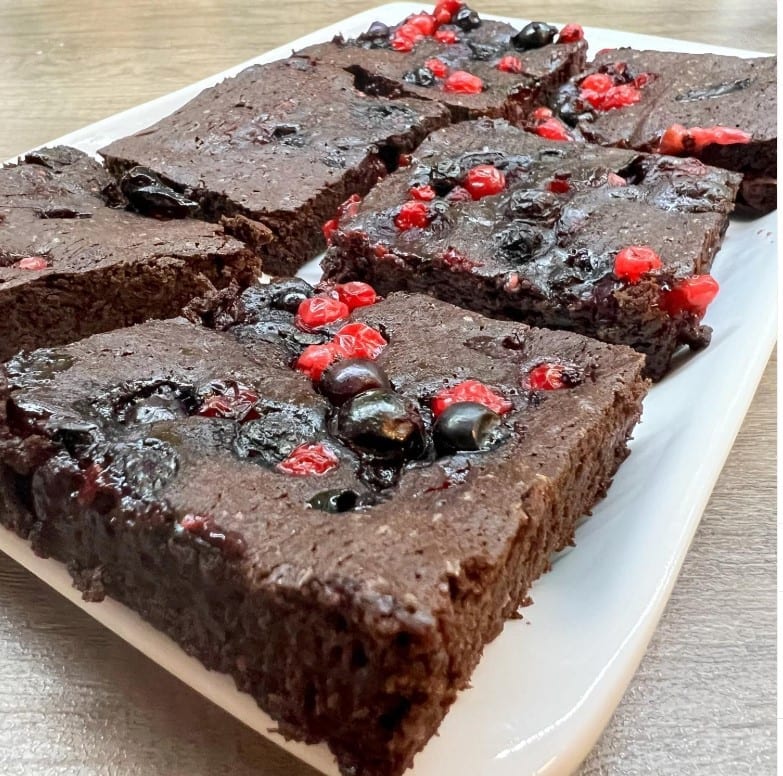 Brownies s lesným ovocím